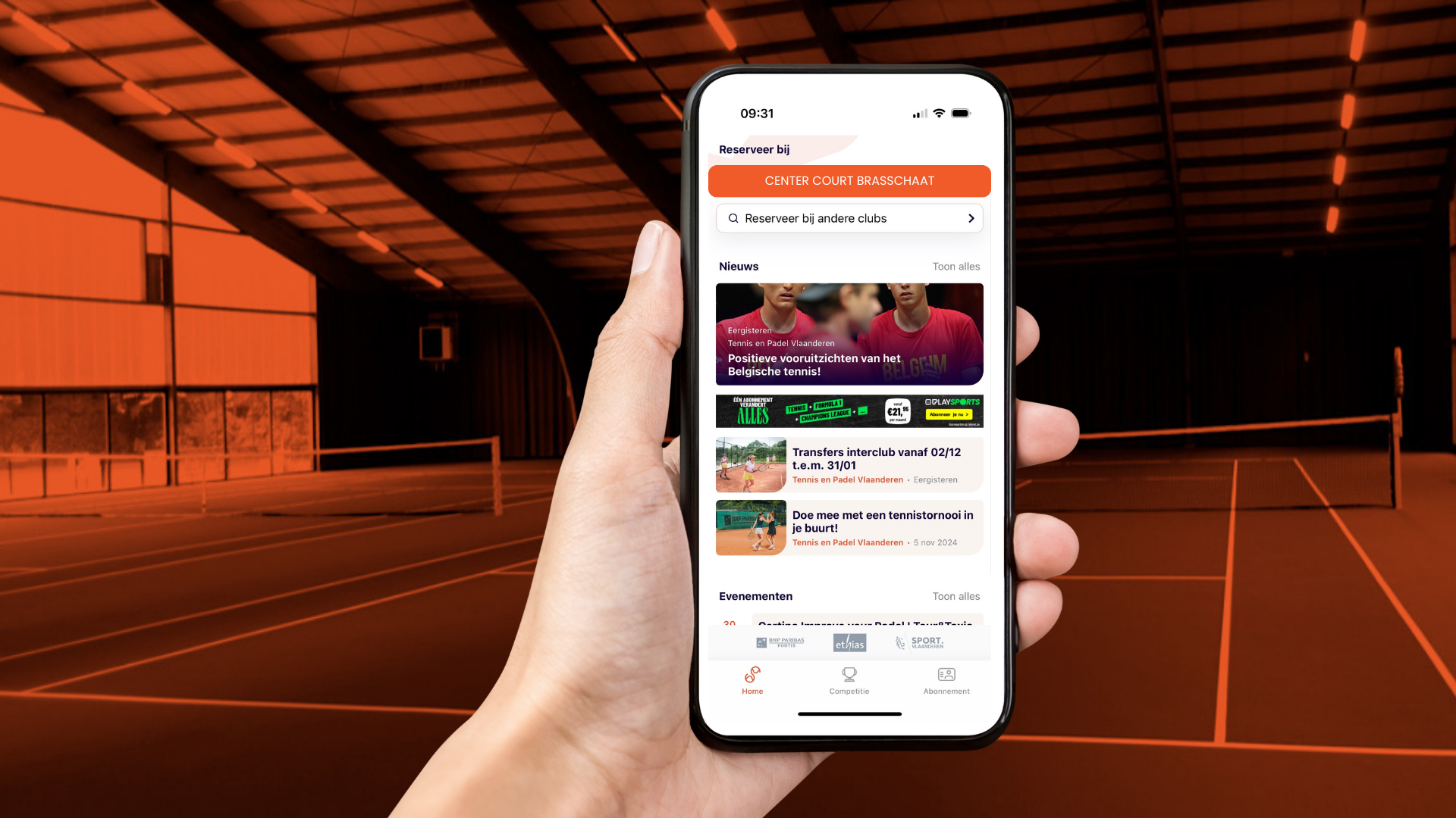 Reserveer je tennis- of padelbaan via Tennis en Padel Vlaanderen